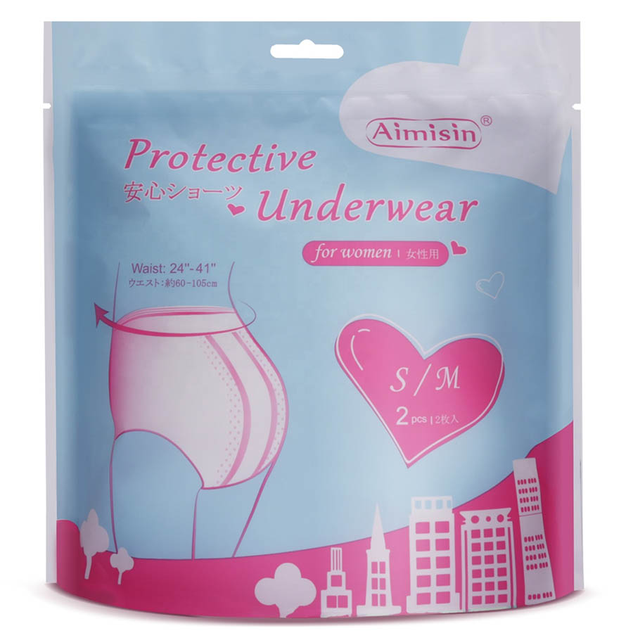 Disposable Lady Menstrual Protective Underwear Panties