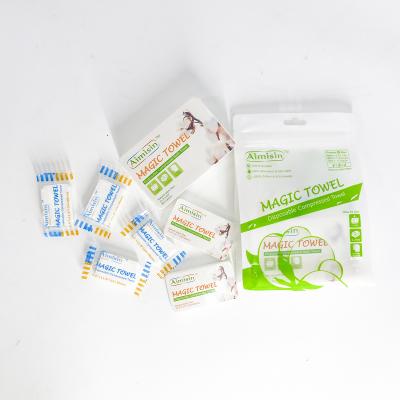 Disposable compressed magic cleaning towel